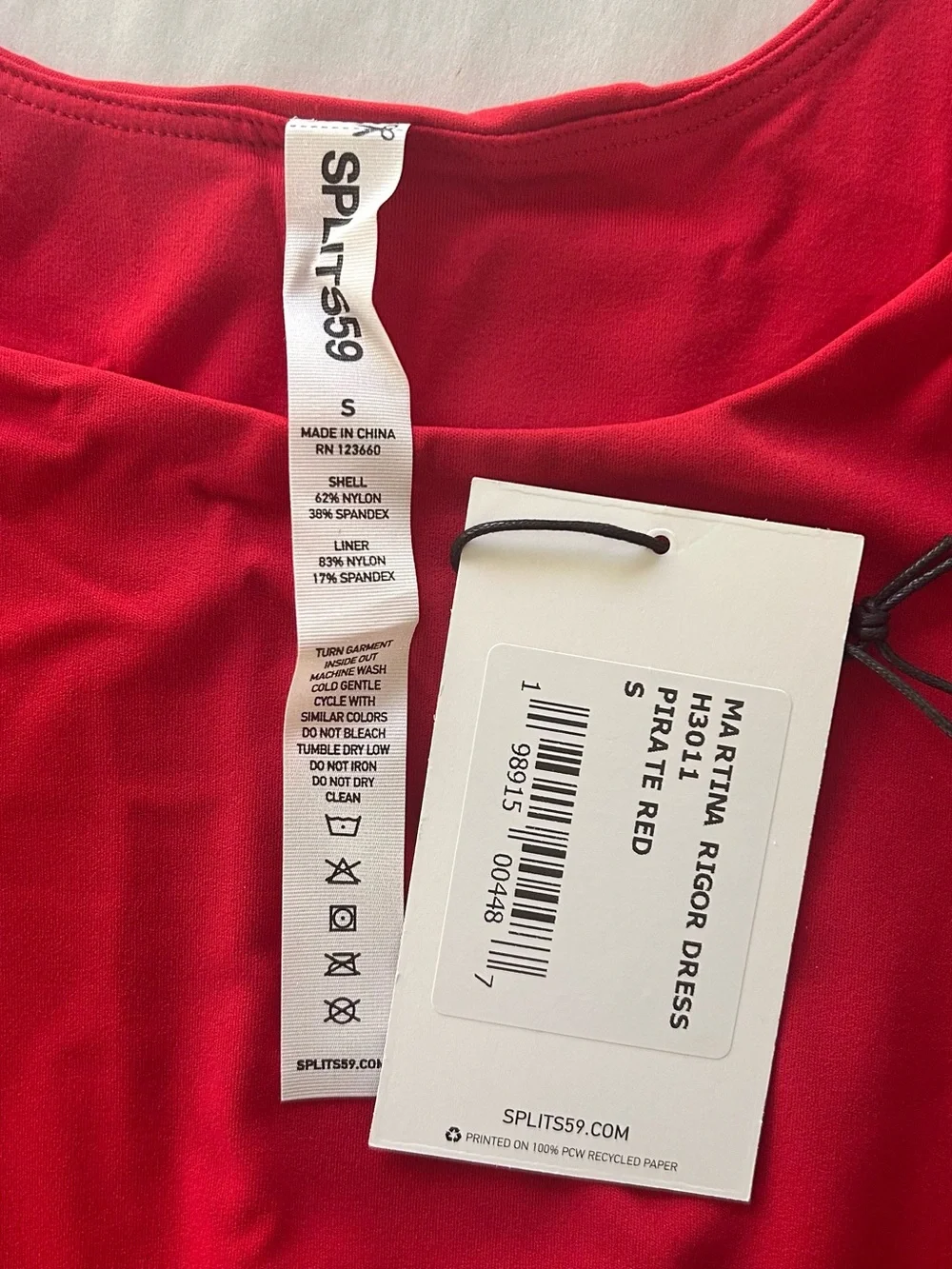 Splits59 Martina Rigor Mini Dress in Red, S NWT - Picture 10 of 16
